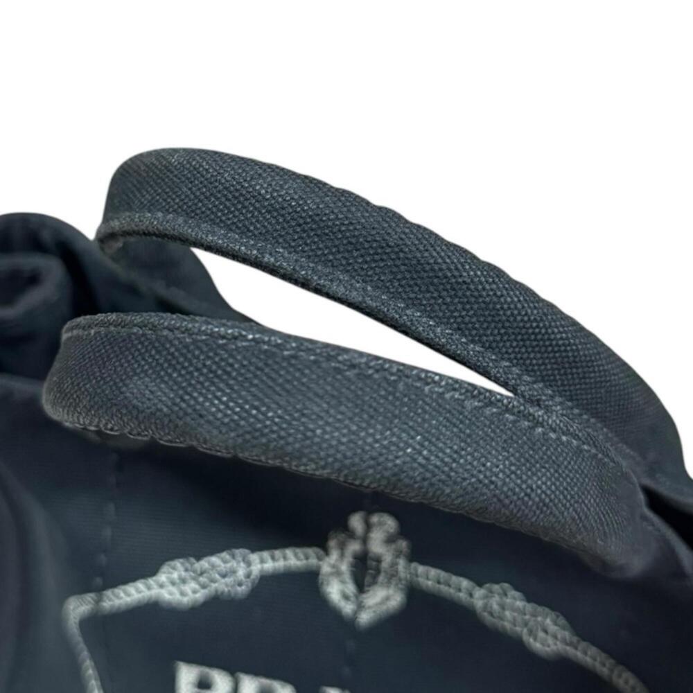 Prada Canapa Shoulder Bag, Canvas IBG439, Black, Women's, PRADA 2-way - Picture 15 of 16